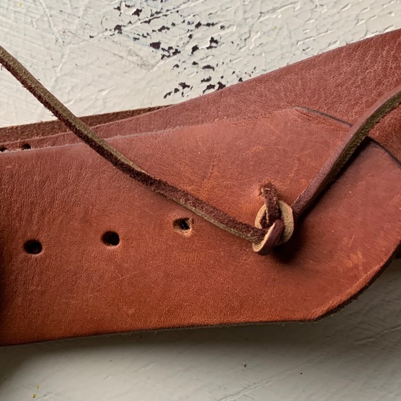 Fossil Brown Leather Belt with Silver Buckle - Picture 3 of 5